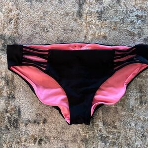 Victoria’s Secret PINK Black Strappy Bikini Bottoms